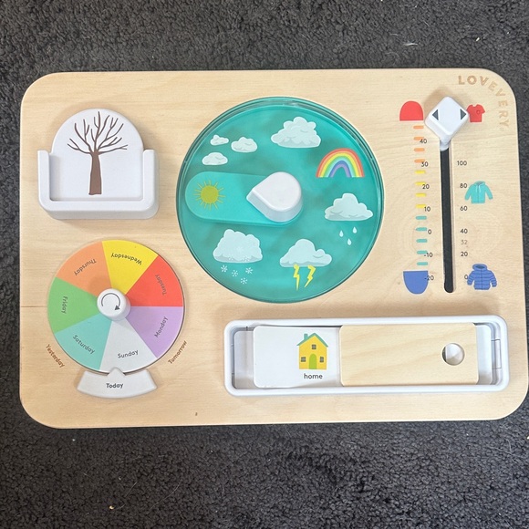 Lovevery Weather Learning Board for Kids - Multicolor - Picture 1 of 2